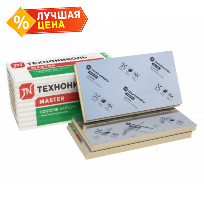 Утеплитель Технониколь LOGICPIR Балкон Ф/Ф L-кромка Г4 30х590х1190